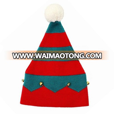 Fashion wholesale knit Christmas hat, Jacquard Santa Cap, beanie santa claus'cap