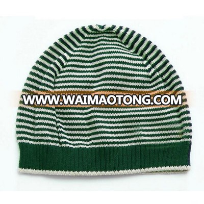 Factory striped children knitted hat cover hats customized OEM beanies