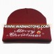 2018 New Soft Embroidery Christmas Knitting Pattern Basic Winter Beanie Hat for Adults