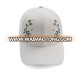 summer embroidered baseball cap ,custom flower white baseball cap custom embroidery logo for lady's