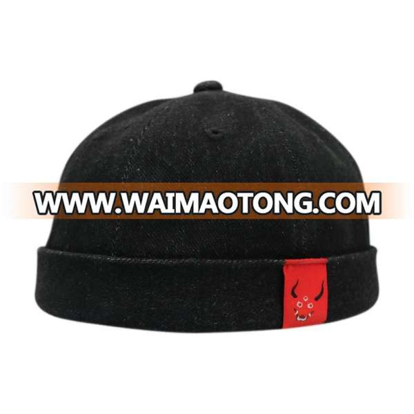 Adjustable custom brimless baseball cap without visor,Custom stylish plain blank melon cap and fitted baseball cap without bill